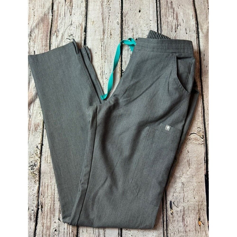 Figs Yola Tall Skinny - Women's XS Tall Gray Scrub Drawstring Pants