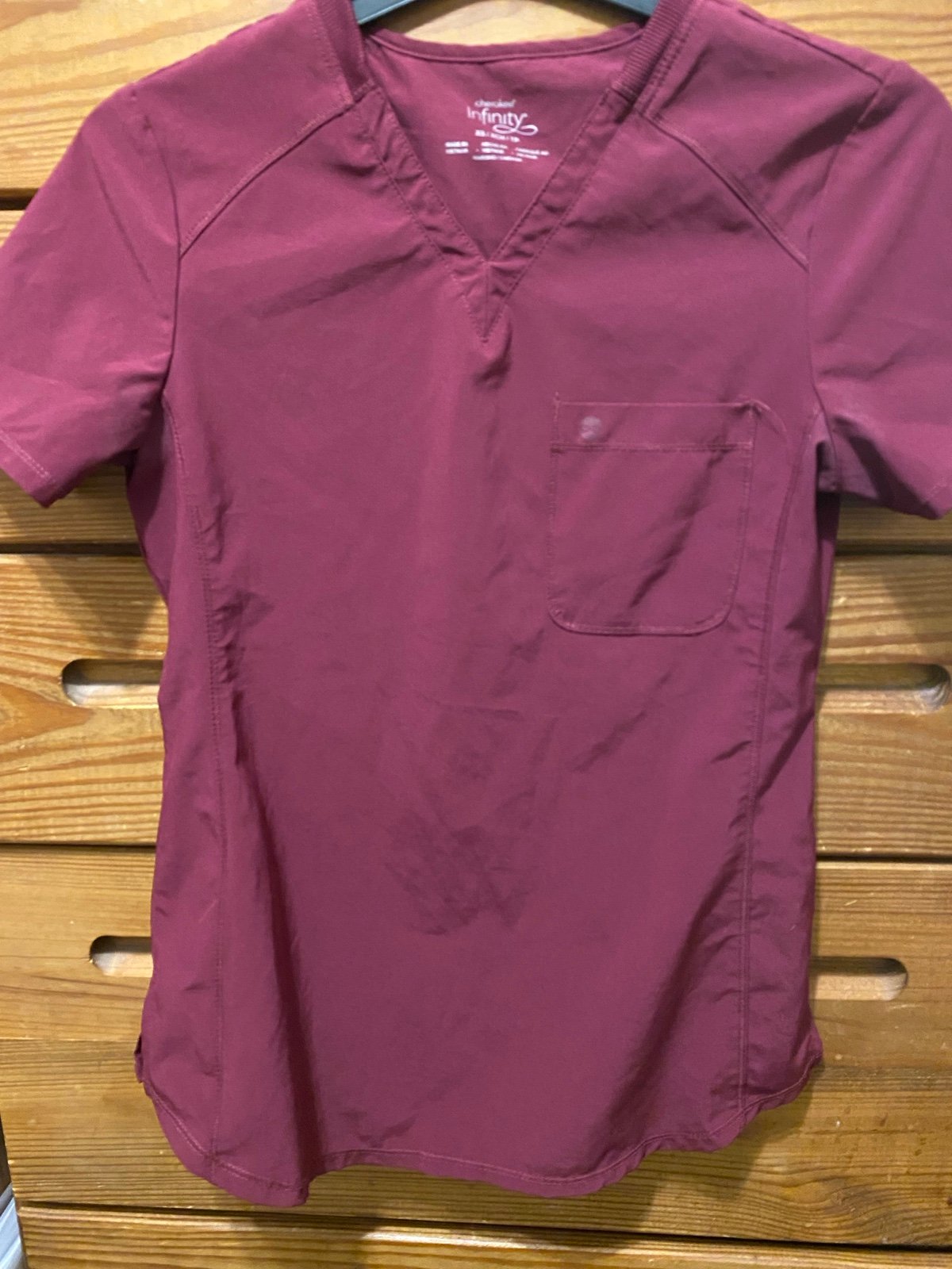 Cherokee Infinity Wine color tops x3 scrubs