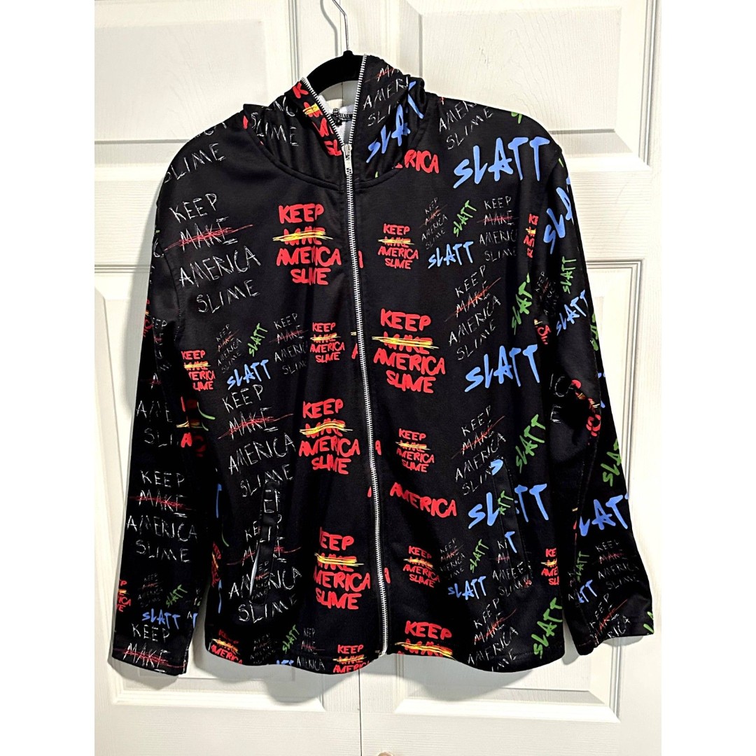 SLATT Make America Slime - Size Small Hoodie - zip up through hood