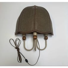 Vintage Caned Wall Sconce Lamp