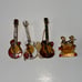 Lot Of 4 Hard Rock Cafe Guitar Drums Pins New York, Atlanta, Bangkok Preowned!!
