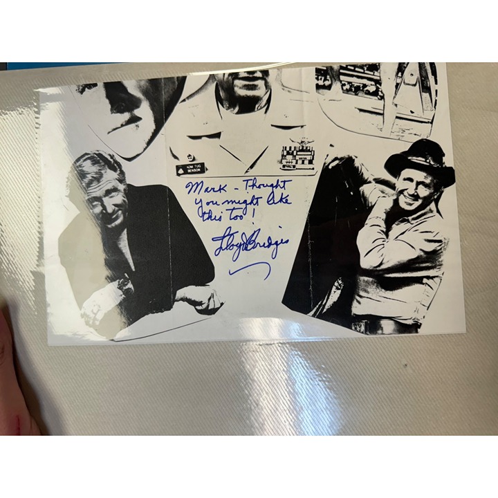 Vintage Lloyd Bridges Autographed Collage Photo Print Memorabilia