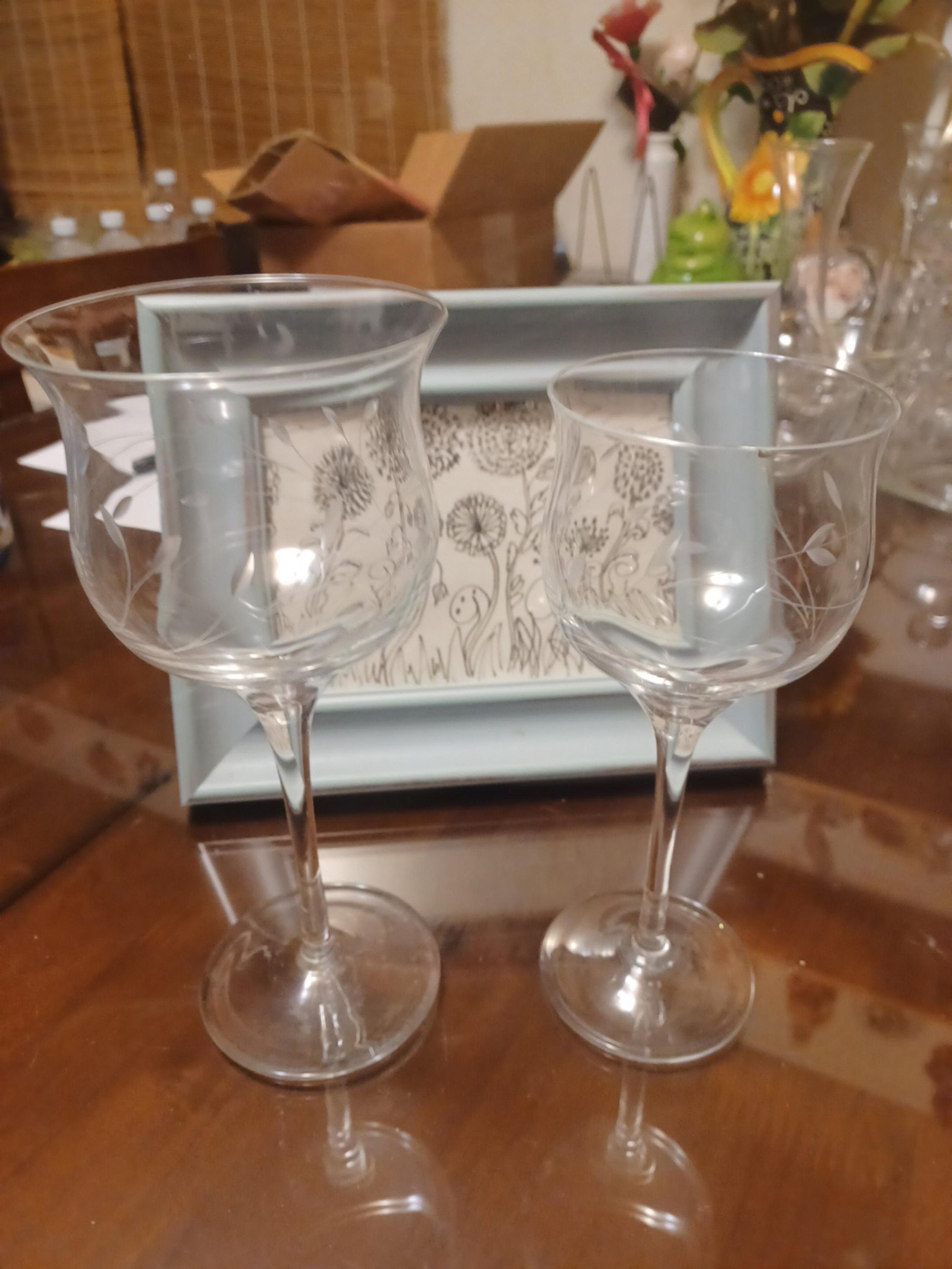 Set of 2 princess house candle holders