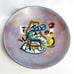 Hand-Painted Copper Bowl “Still Life” Abstract Art, Artist Signed Unique