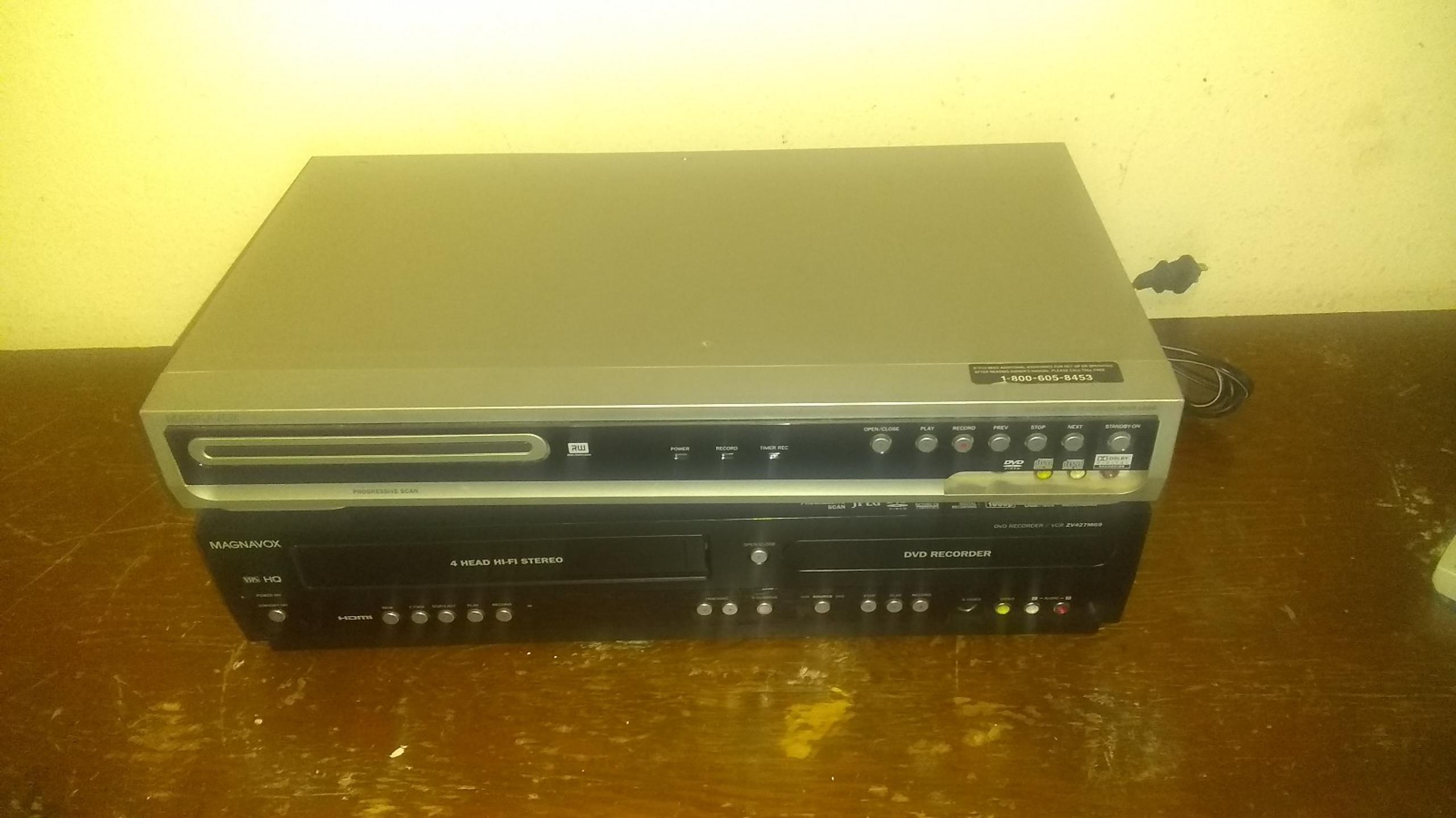 Magnavox DVD Recorder lot of 2