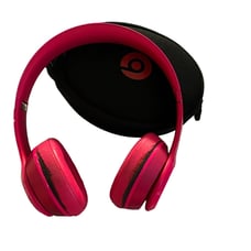 Beats by Dr. Dre Solo 2 Wired OnEar Headphones Pink B0518 W/ Case-NO CORD Tested
