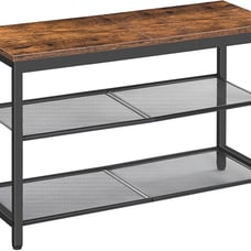 Shoe Organizer Bench 3-Tier 29.5 inches Brown