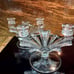 Vintage Art Deco Etched Candlesticks pair