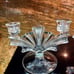 Vintage Art Deco Etched Candlesticks pair