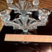 Vintage Art Deco Etched Candlesticks pair