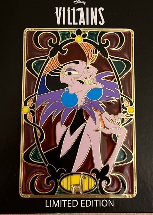 Yzma Stained Glass LE 300 Pink A La Mode Uncas Disney Pin
