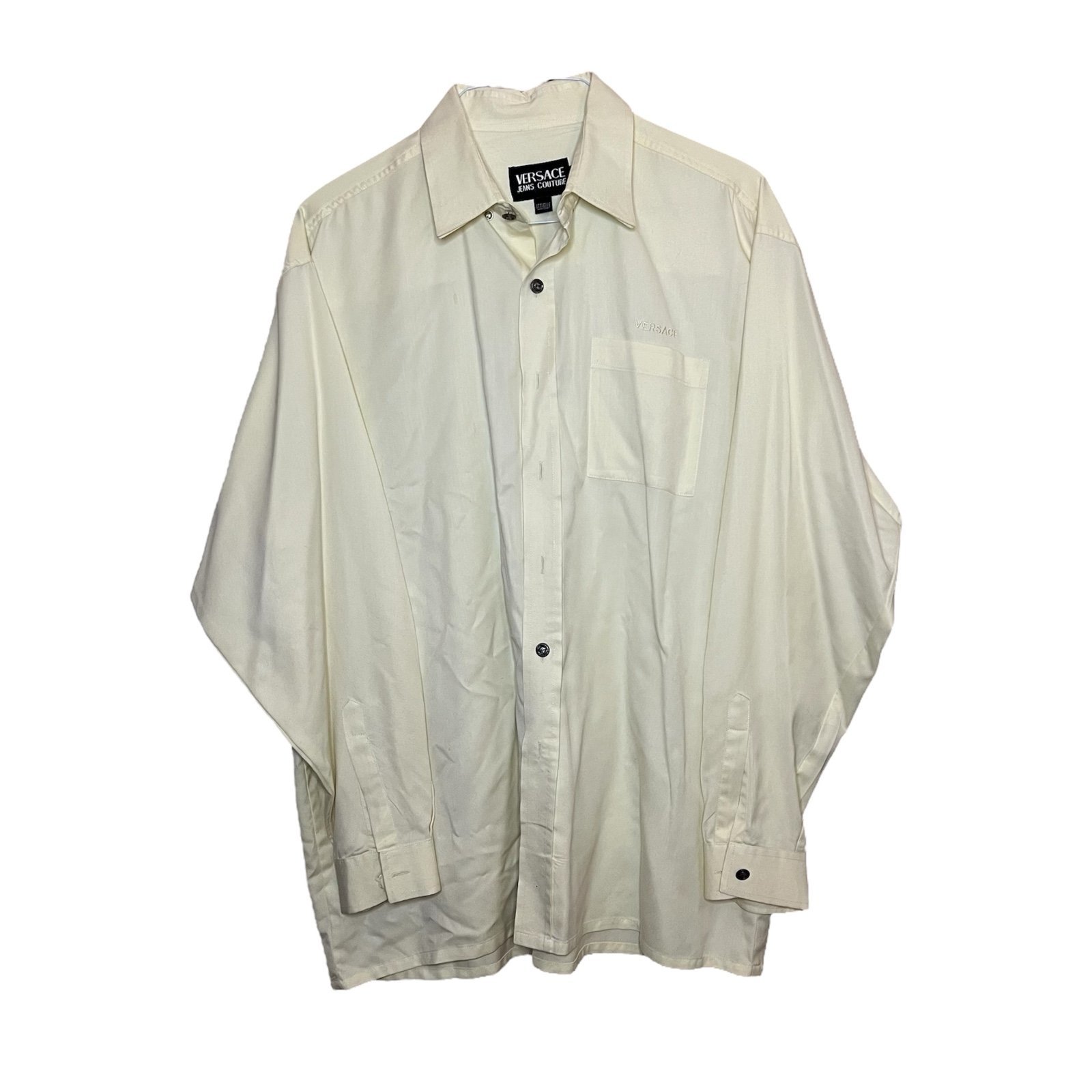 Vintage Versace Men’s Button Up Dress Shirt, Small