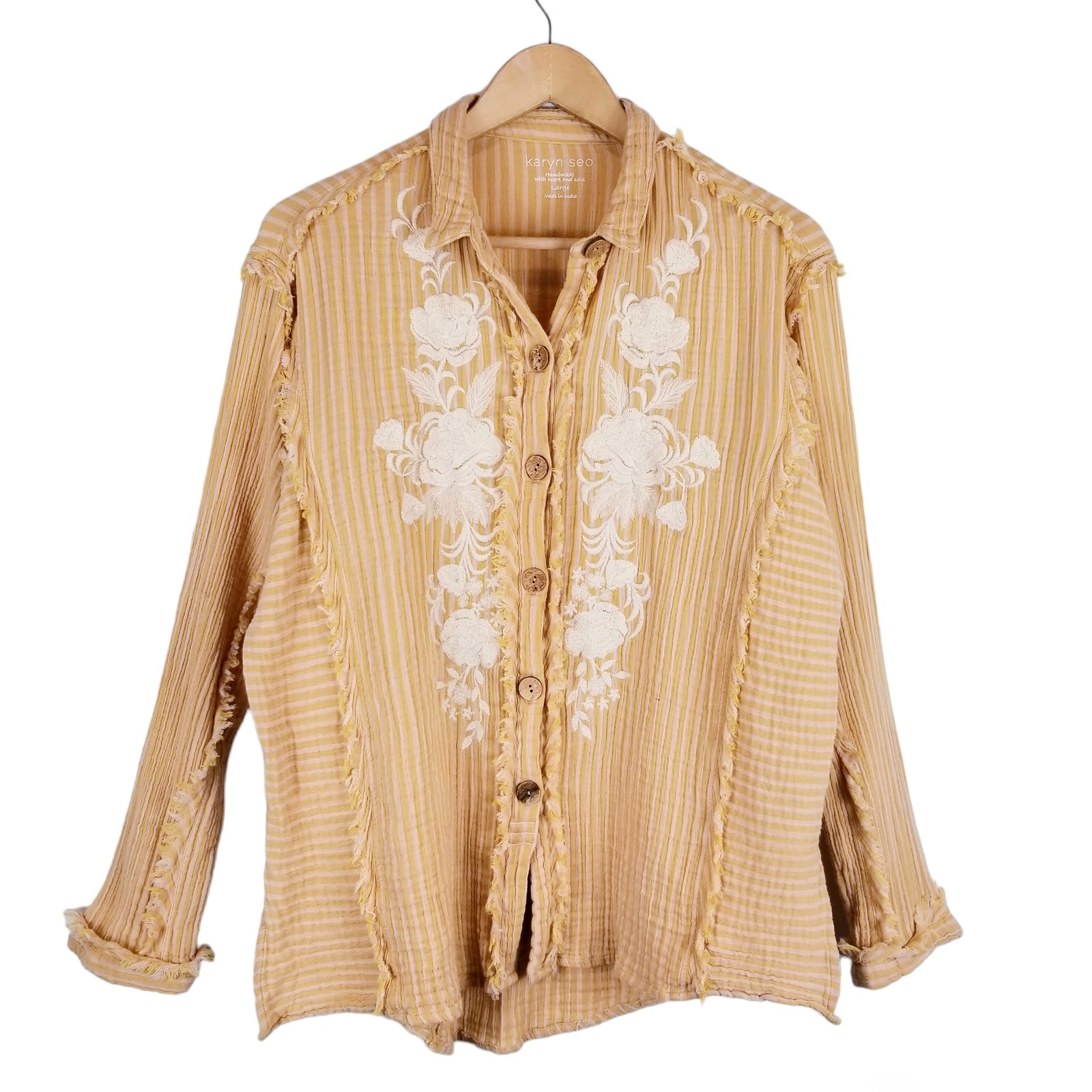 bluelea Silky Jacquard Blouse White