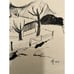 Karl Mattern WPA Era Important Iowa Artist Pen Drawing House and Person 1924 Wow