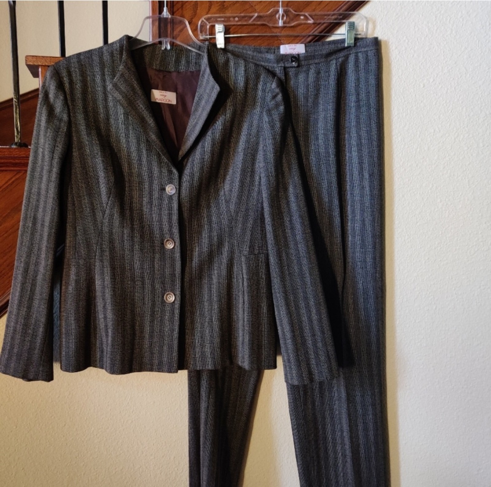 Margon 2pc Made In Italy Striped Gray Pa