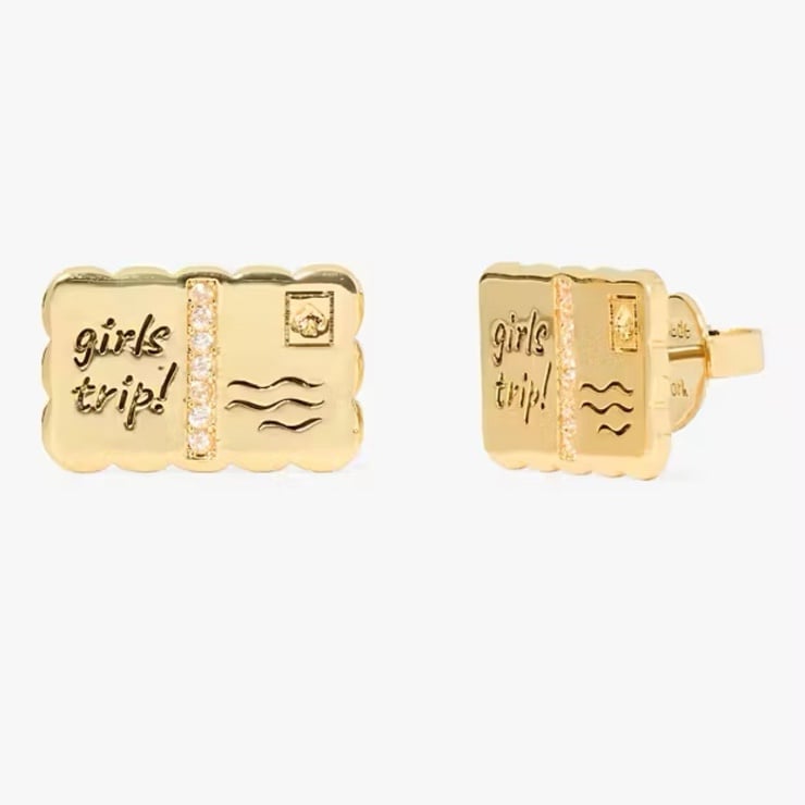 48 Kate Spade Away We Go Postcard Studs
