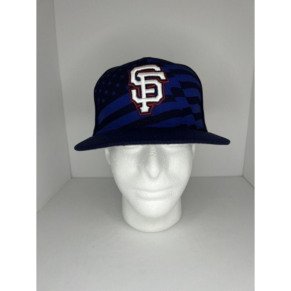 2015 San Francisco Giants Hat Fitted 7 1/8 New Era 4th Of July Blue MLB USA