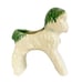 vintage green blue white LAMB planter ceramic art pottery nursery decor