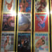PLAYBOY VINTAGE PIN-UP METALLIC CARD HANDMADE SERVING TRAY WOOD PLATTER, AMAZING