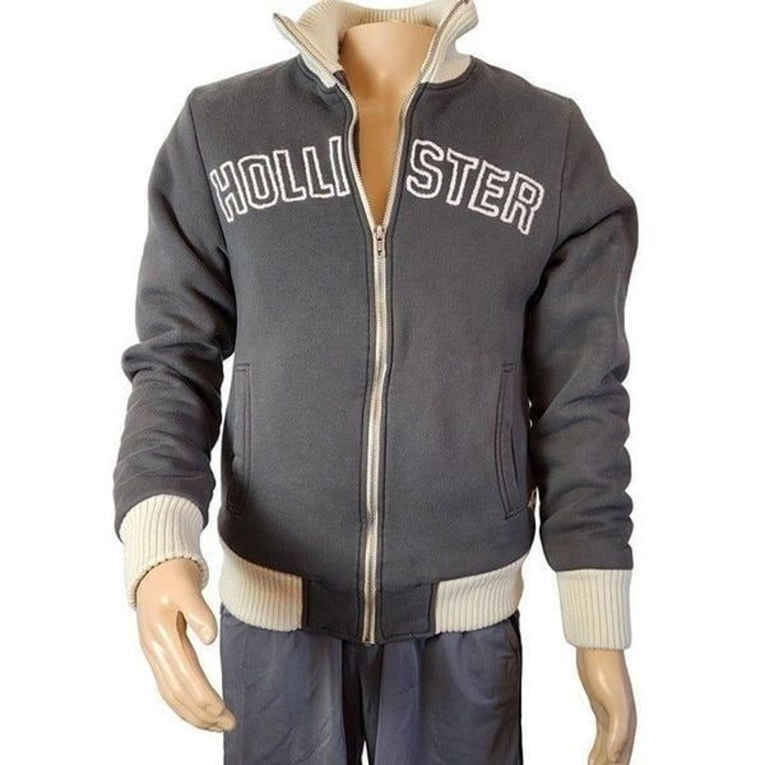 Vintage Look Hollister Body Corps Zip Up Men's Medium Fleece Jacket in Olive