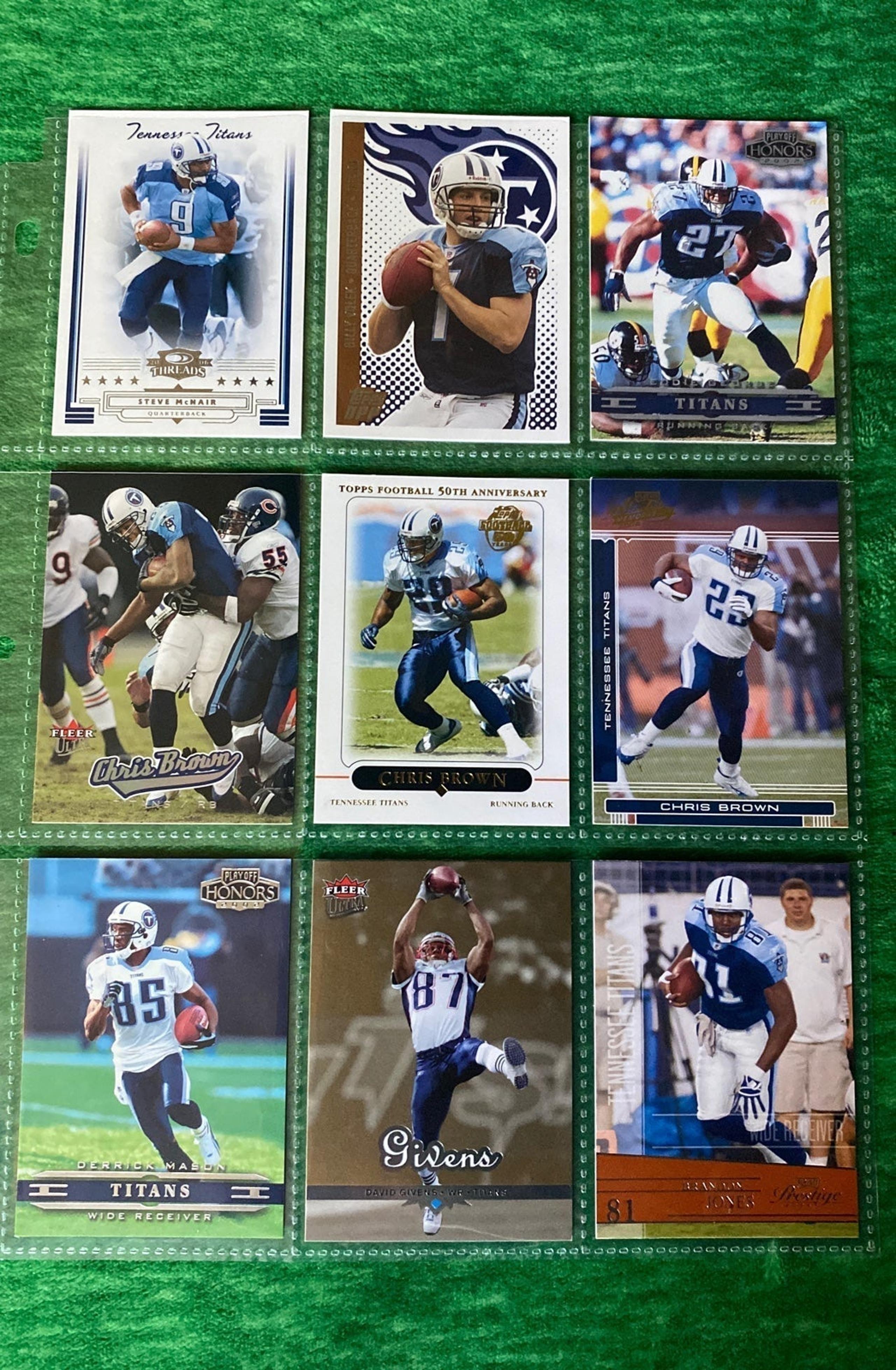 TENNESSEE TITANS ~ vintage NFL football 9-card Bundle ~ OFFENSE ~ #1 Fan Gift