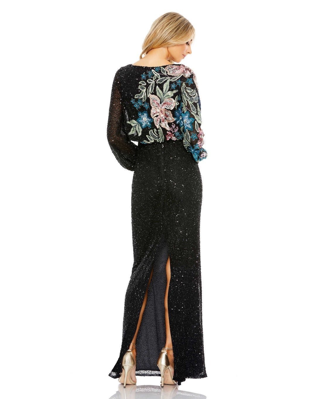 mac duggal embellished dress size 14
