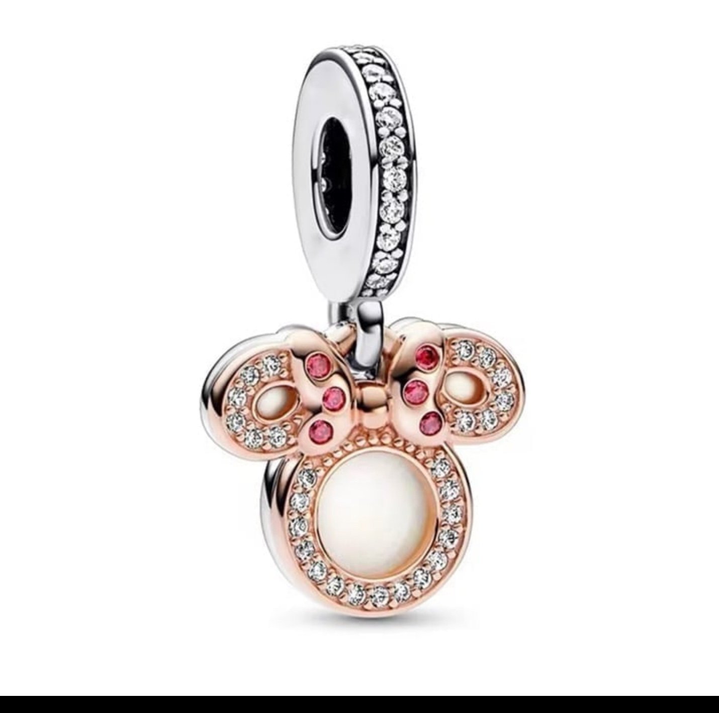 Disney Minnie Mouse Silhouette Mom Double Dangle Charm