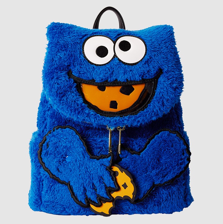 Sesame Street Cookie Monster Plush Mini Backpack With Coin Bag