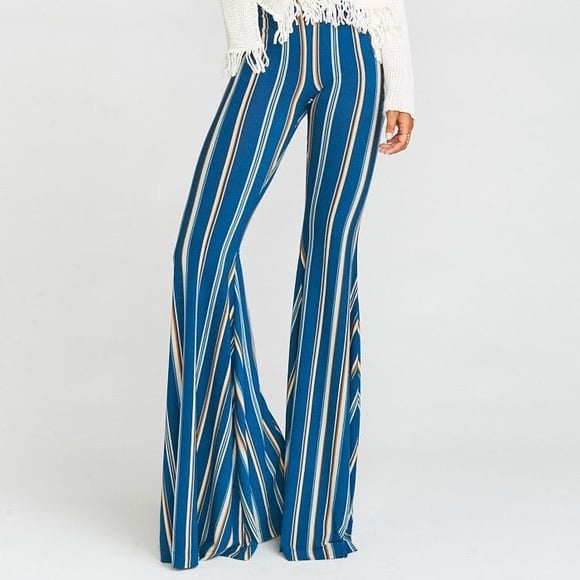 Show Me Your MuMu Barney Bells flare pants striped Size Large