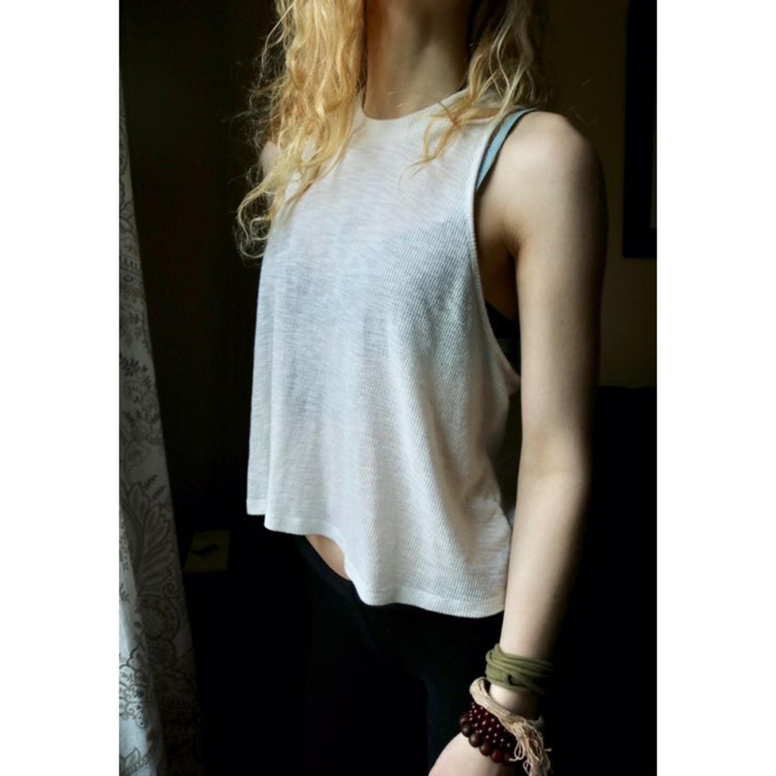 NWOT Forever 21 White High Neck Tank Top