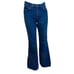 Vintage high rise wedgie bell bottom flare embroidered big stitching jeans