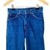 Vintage high rise wedgie bell bottom flare embroidered big stitching jeans