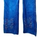 Vintage high rise wedgie bell bottom flare embroidered big stitching jeans
