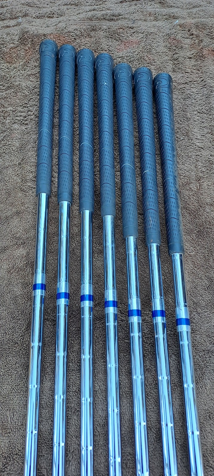 Golf irons LEFT H set CALLAWAY Hawk eye VFT 7 clubs lefty original grips,  very - detail
