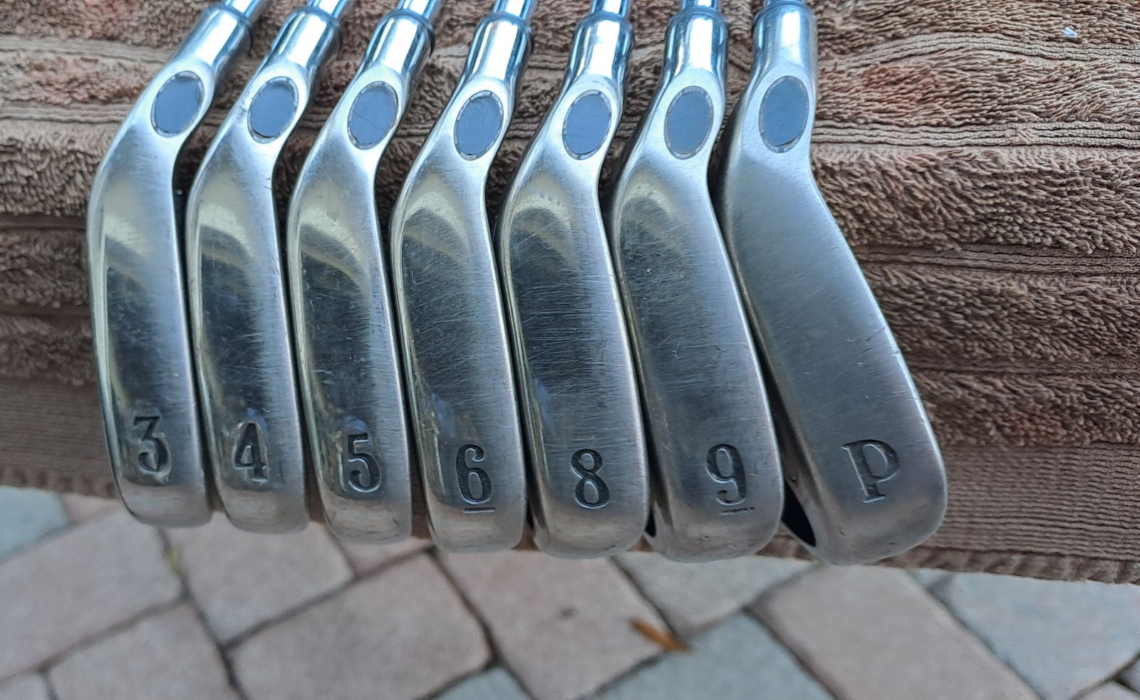 Golf irons LEFT H set CALLAWAY Hawk eye VFT 7 clubs lefty original grips,  very - detail