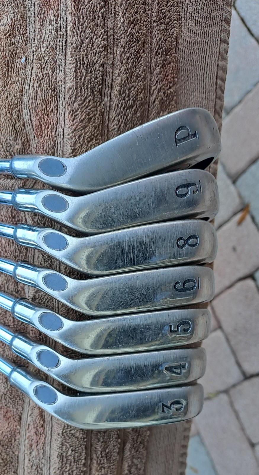 Golf irons LEFT H set CALLAWAY Hawk eye VFT 7 clubs lefty original grips,  very - detail
