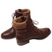 New *STQ Women's Brown Combat Boots Lace Up Ankle Booties (Size 9)