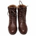New *STQ Women's Brown Combat Boots Lace Up Ankle Booties (Size 9)