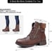 New *STQ Women's Brown Combat Boots Lace Up Ankle Booties (Size 9)