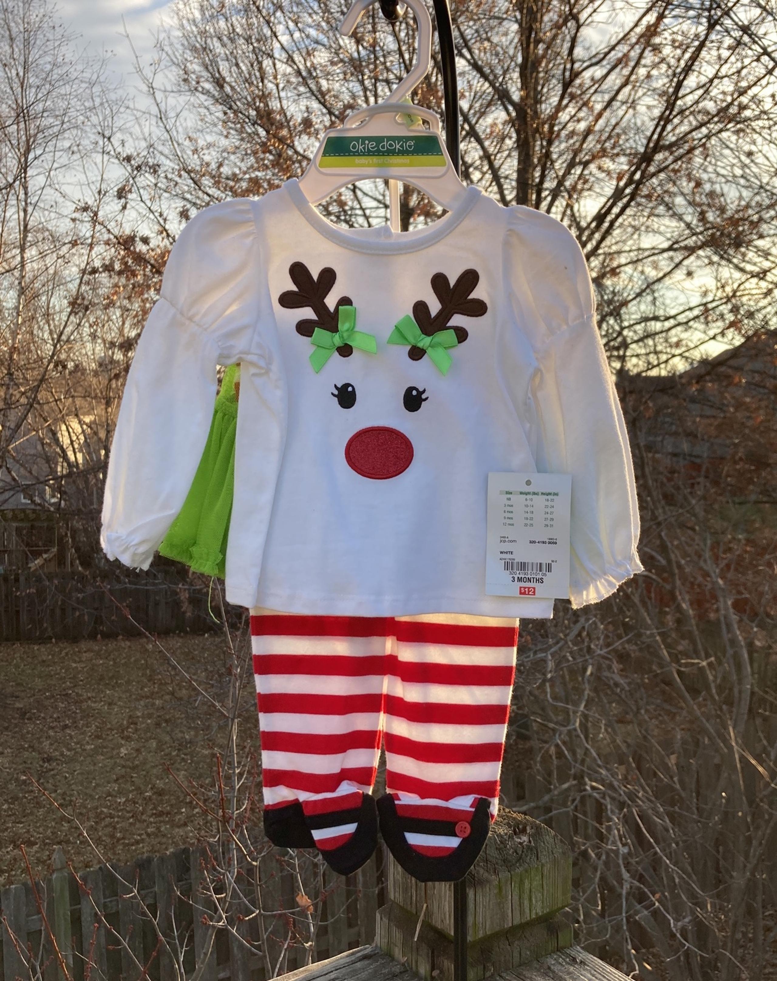 Christmas Reindeer Outfit 3 months