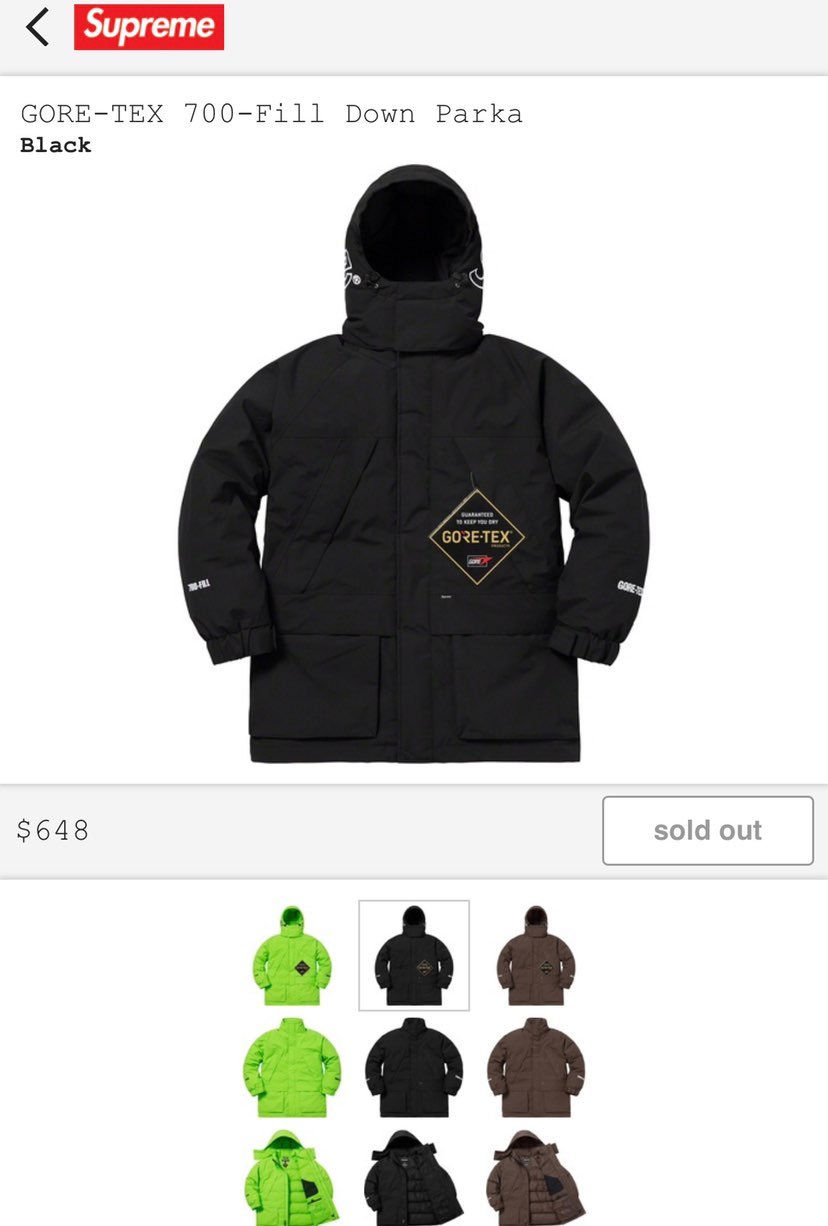 Supreme GORE-TEX ブラック マウンテンパーカー L GORE-TEX INFINIUM ブラック マウンテンパーカー