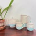 Rae Dunn Blue Polka Dot Set Teapot Pitcher Cream and Sugar Farmhouse