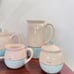 Rae Dunn Blue Polka Dot Set Teapot Pitcher Cream and Sugar Farmhouse