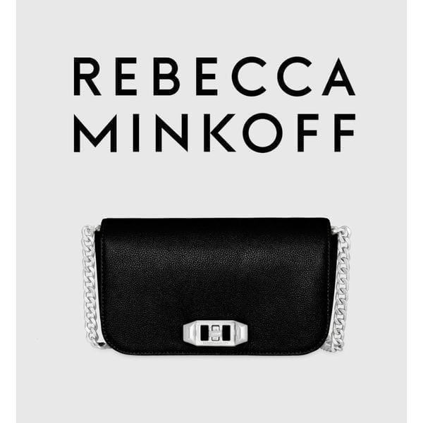 NWT REBECCA MINKOFF Black Leather Amour Crossbody Bag Handbag MSRP 228