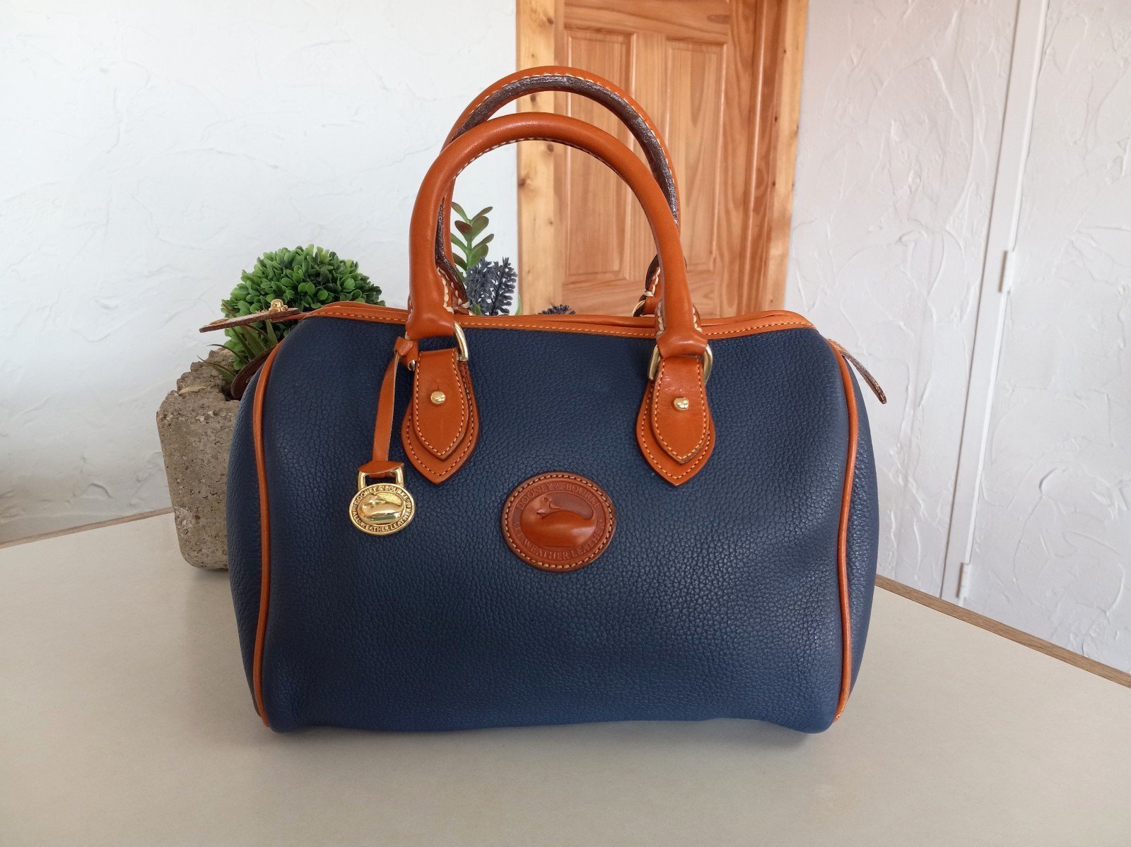 Dooney & Bourke, R28 AF, Boston Bag in Airforce Blue!!!