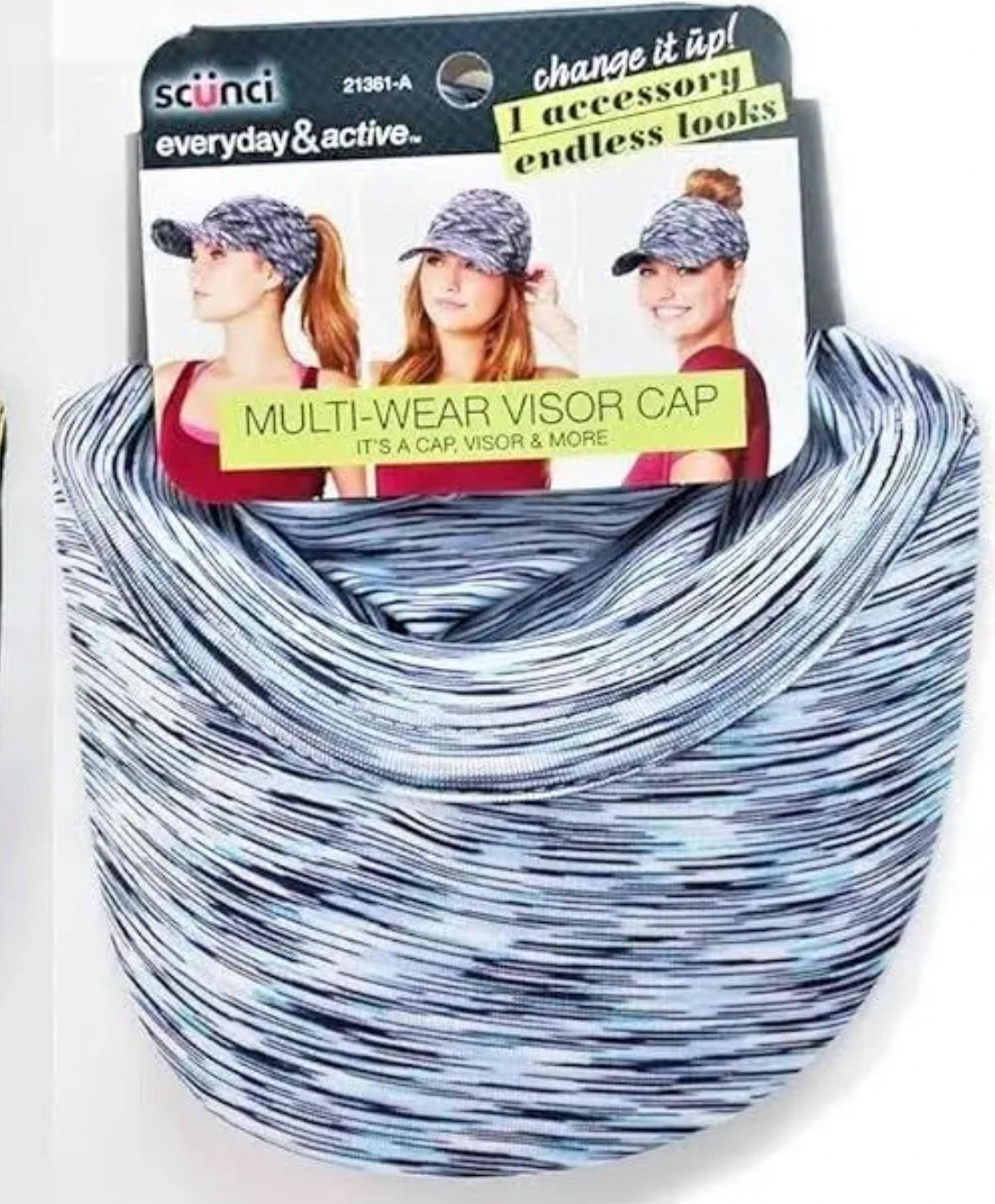 Everyday & Active Tie-Dye Wide Head Wrap Headband Cover Multi-Wear Visor - Scunci