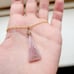 Vintage Pink Agate Necklace