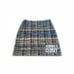 BluMarine 8 Tweed Knit Skirt Plaid Virgin Wool Blue Gold Italy 790
