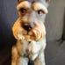 Antique Porcelain Figure Dog Schnauzer Japan Enesco Aldon D690
