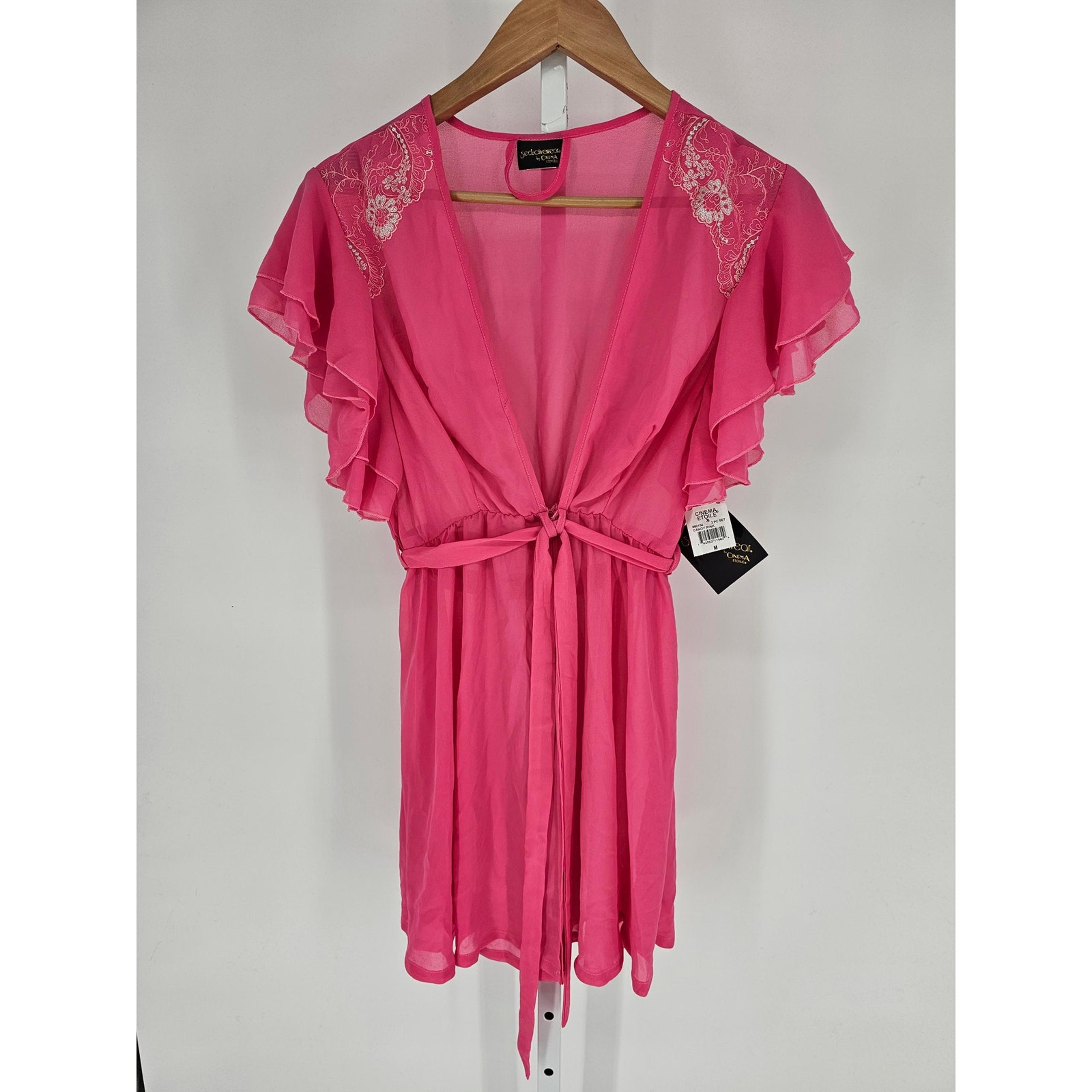 Seductivewear by Cinema Etoile Womens Sz M Pink Sexy Nightie Nightgown NEW
